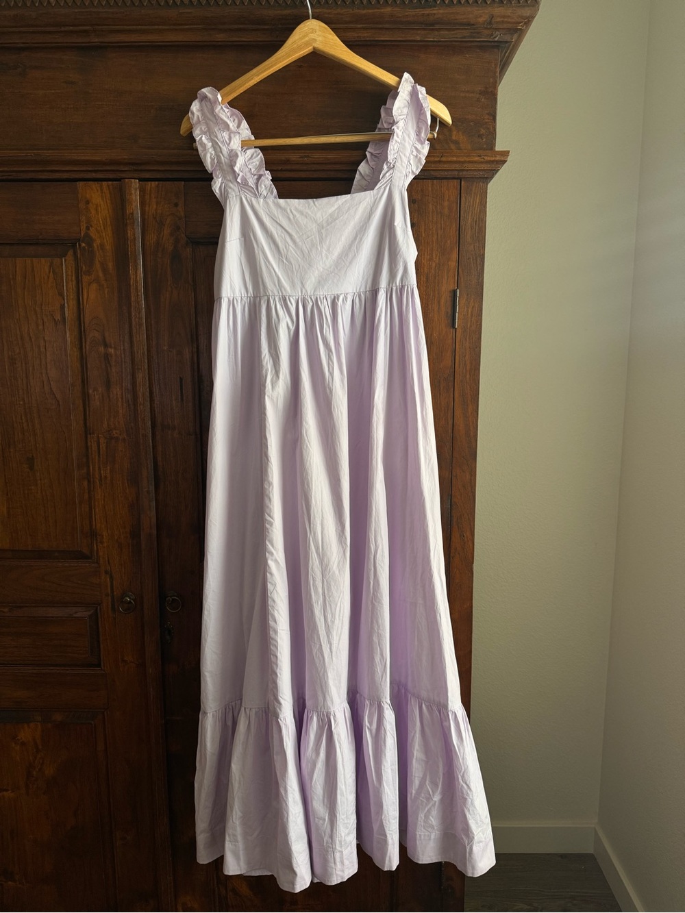 Lalavon Lilac Ruffle Maxi Dress